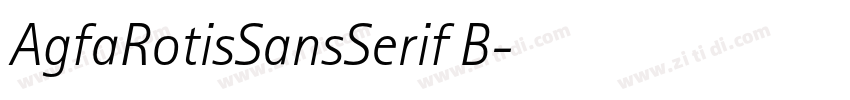 AgfaRotisSansSerif B字体转换